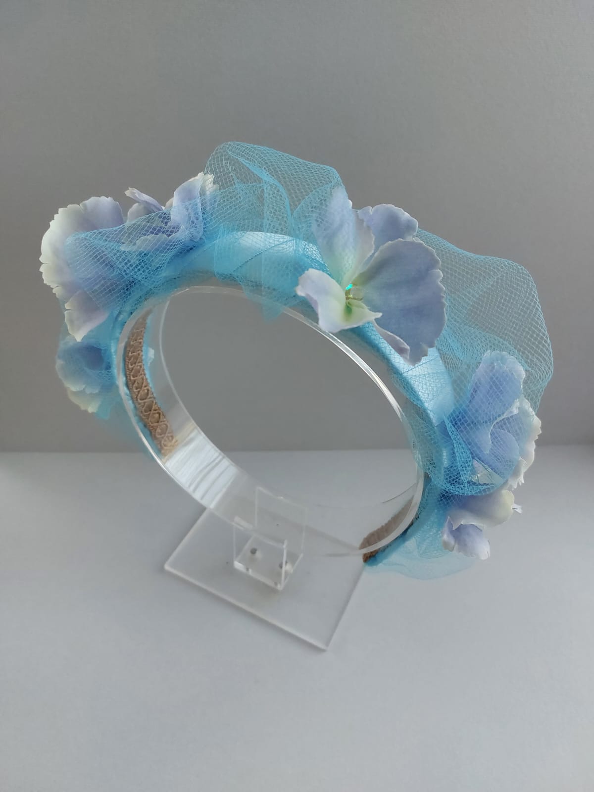 Blue and purple Spring flower headband